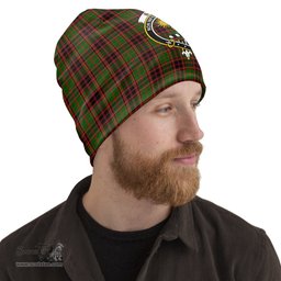Scottish Buchan Modern Tartan Beanies Hat with Family Crest - Tartan Plaid Beanies Scottish Plaid Tartan Plaid - ScotsTee - scotstee.com