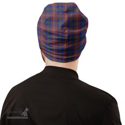 Scottish Chisholm Hunting Modern Tartan Beanies Hat with Family Crest - Tartan Plaid Beanies Scottish Plaid Tartan Plaid - ScotsTee - scotstee.com