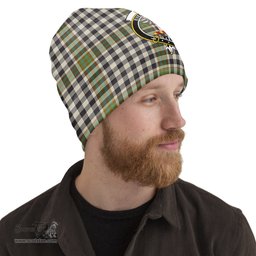 Scottish Burns Check Tartan Beanies Hat with Family Crest - Tartan Plaid Beanies Scottish Plaid Tartan Plaid - ScotsTee - scotstee.com