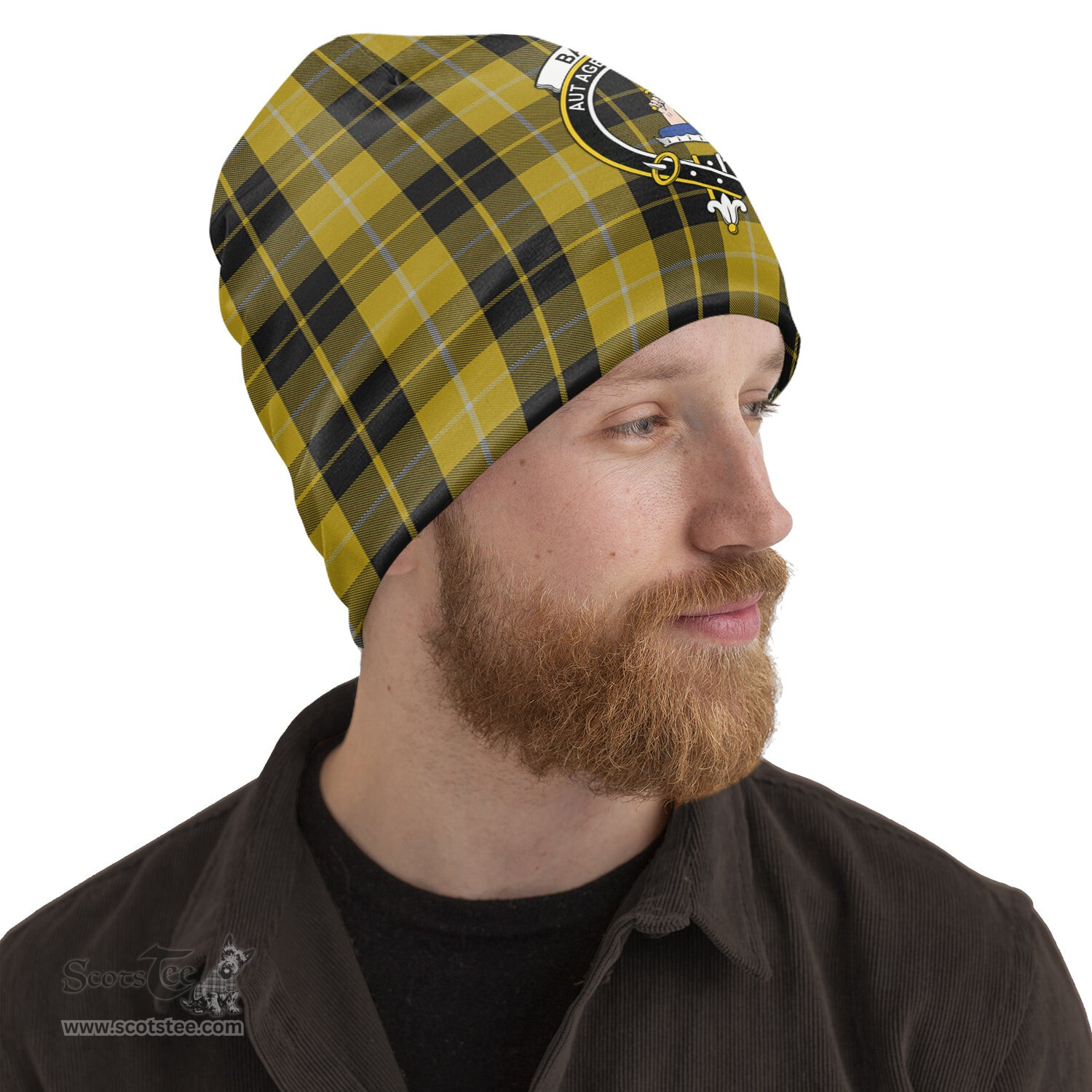 Scottish Barclay Dress Tartan Beanies Hat with Family Crest - Tartan Plaid Beanies Scottish Plaid Tartan Plaid - ScotsTee - scotstee.com