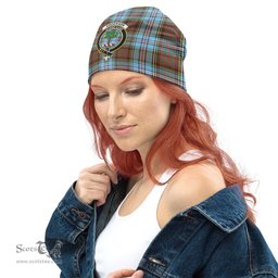 Scottish Anderson Ancient Tartan Beanies Hat with Family Crest - Tartan Plaid Beanies Scottish Plaid Tartan Plaid - ScotsTee - scotstee.com
