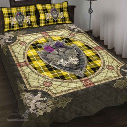 Scottish Barclay Dress Modern Clan Tartan Quilt Bed Set - Crystal Thistle Shield