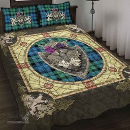 Scottish Campbell Ancient 01 Clan Tartan Quilt Bed Set - Crystal Thistle Shield