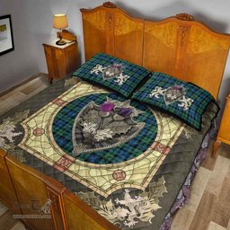 Scottish Campbell Ancient 02 Clan Tartan Quilt Bed Set - Crystal Thistle Shield