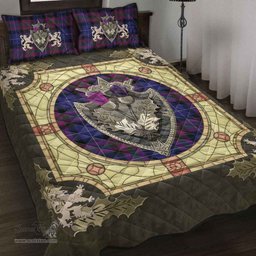 Scottish Pride of Scotland Clan Tartan Quilt Bed Set - Crystal Thistle Shield