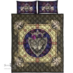 Scottish Pride of Scotland Clan Tartan Quilt Bed Set - Crystal Thistle Shield