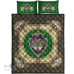 Scottish Wexford County Clan Tartan Quilt Bed Set - Crystal Thistle Shield