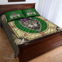 Scottish Wexford County Clan Tartan Quilt Bed Set - Crystal Thistle Shield