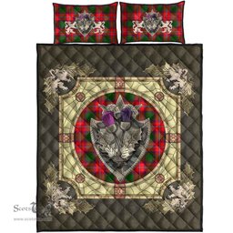 Scottish Rattray Modern Clan Tartan Quilt Bed Set - Crystal Thistle Shield