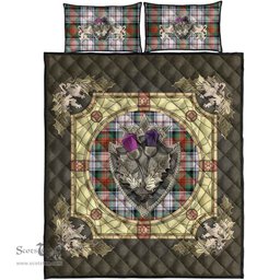 Scottish MacDuff Dress Ancient Clan Tartan Quilt Bed Set - Crystal Thistle Shield