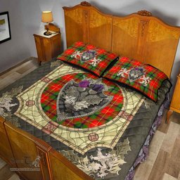 Scottish Turnbull Dress Clan Tartan Quilt Bed Set - Crystal Thistle Shield