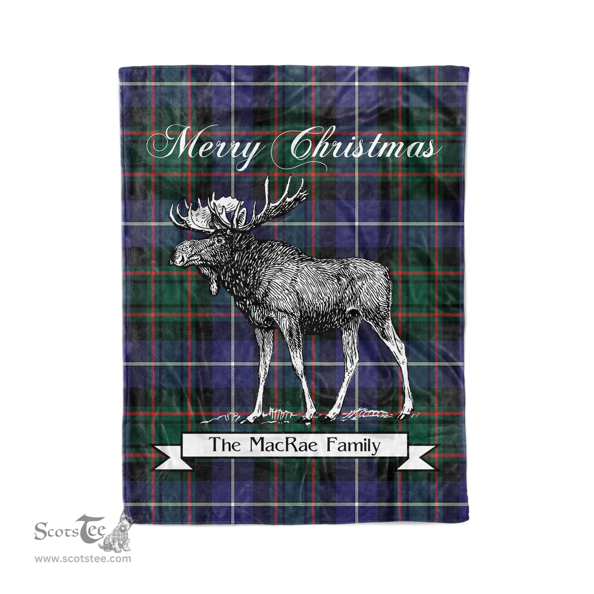 Tartan Blanket With Moose Clan MacRae Hunting Modern Plaid Blanket Tartan Plaid Fleece Blanket, Christmas Blanket, tartan blanket, plaid blanket, red plaid blanket, buffalo plaid blanket, green plaid blanket, plaid fleece blanket, blue plaid blanket, red tartan blanket, tartan plaid blanket, black and white plaid blanket, christmas plaid blanket, orange plaid blanket, tartan plaid throw blanket, pink plaid blanket, brown plaid blanket, buffalo check blanket
