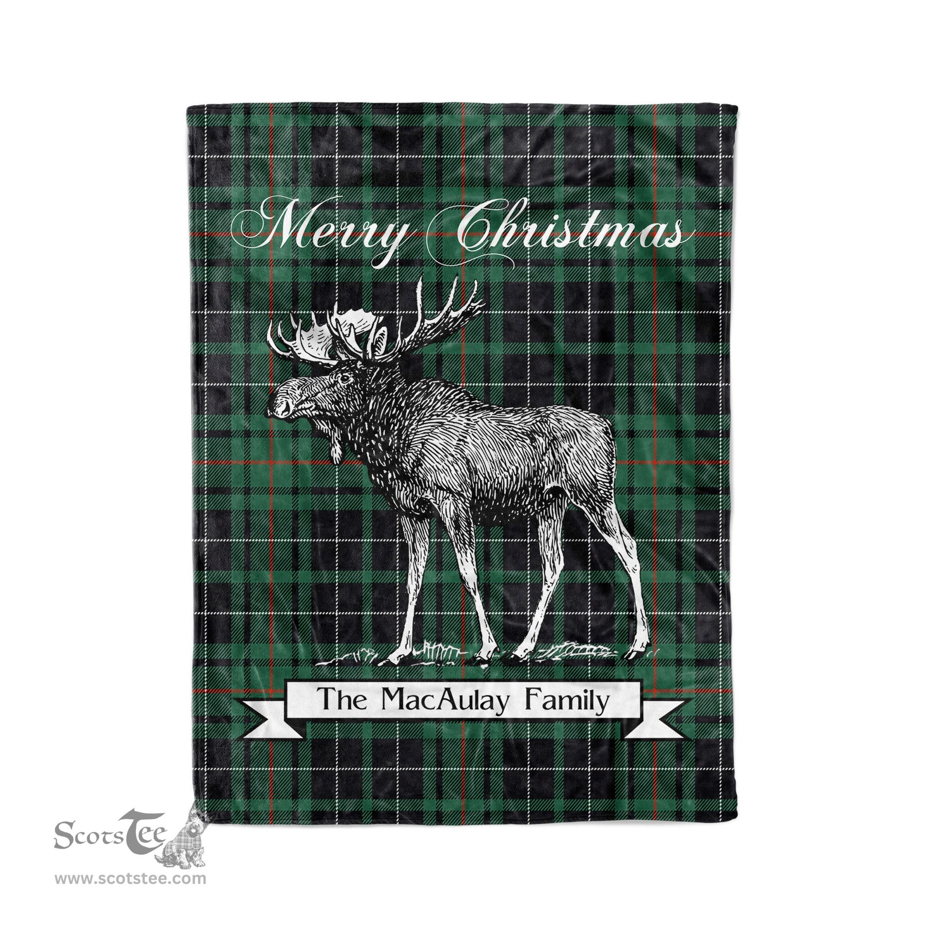 Tartan Blanket With Moose Clan MacAulay Hunting Ancient Plaid Blanket Tartan Plaid Fleece Blanket, Christmas Blanket, tartan blanket, plaid blanket, red plaid blanket, buffalo plaid blanket, green plaid blanket, plaid fleece blanket, blue plaid blanket, red tartan blanket, tartan plaid blanket, black and white plaid blanket, christmas plaid blanket, orange plaid blanket, tartan plaid throw blanket, pink plaid blanket, brown plaid blanket, buffalo check blanket