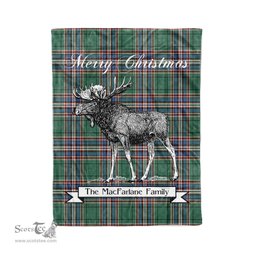 Tartan Blanket With Moose Clan MacFarlane Hunting Ancient Plaid Blanket Tartan Plaid Fleece Blanket, Christmas Blanket, tartan blanket, plaid blanket, red plaid blanket, buffalo plaid blanket, green plaid blanket, plaid fleece blanket, blue plaid blanket, red tartan blanket, tartan plaid blanket, black and white plaid blanket, christmas plaid blanket, orange plaid blanket, tartan plaid throw blanket, pink plaid blanket, brown plaid blanket, buffalo check blanket