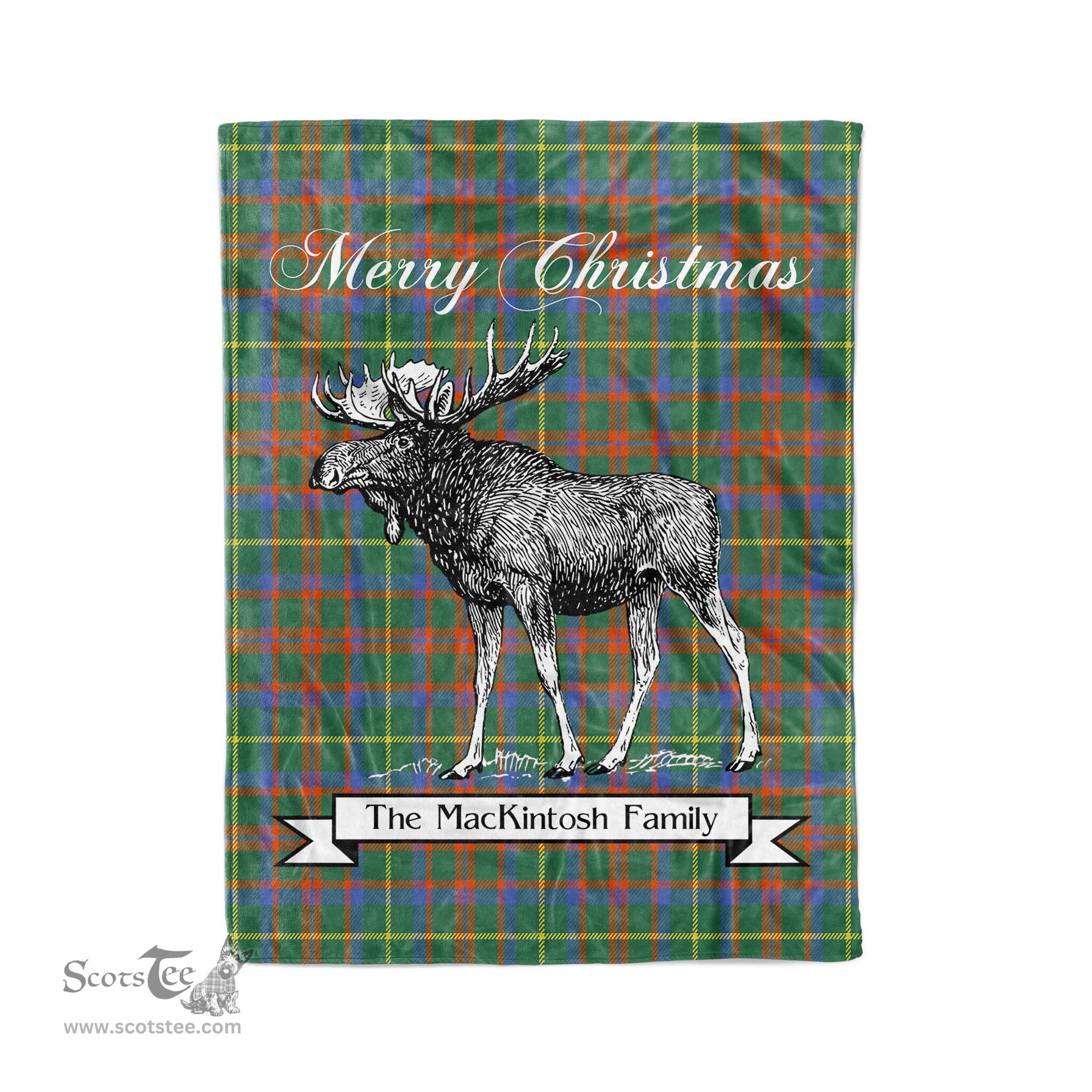 Tartan Blanket With Moose Clan MacKintosh Hunting Ancient Plaid Blanket Tartan Plaid Fleece Blanket, Christmas Blanket, tartan blanket, plaid blanket, red plaid blanket, buffalo plaid blanket, green plaid blanket, plaid fleece blanket, blue plaid blanket, red tartan blanket, tartan plaid blanket, black and white plaid blanket, christmas plaid blanket, orange plaid blanket, tartan plaid throw blanket, pink plaid blanket, brown plaid blanket, buffalo check blanket