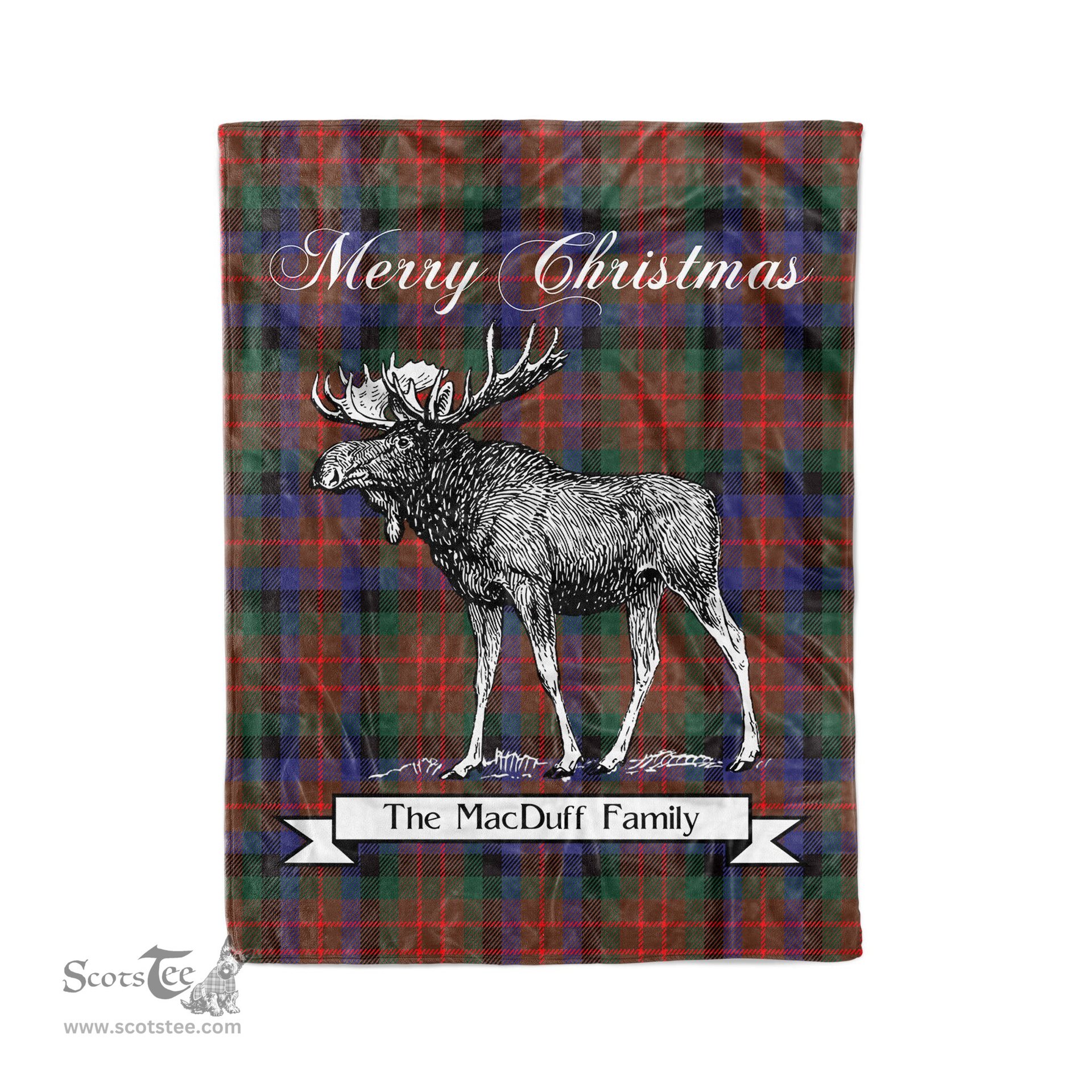 Tartan Blanket With Moose Clan MacDuff Hunting Modern Plaid Blanket Tartan Plaid Fleece Blanket, Christmas Blanket, tartan blanket, plaid blanket, red plaid blanket, buffalo plaid blanket, green plaid blanket, plaid fleece blanket, blue plaid blanket, red tartan blanket, tartan plaid blanket, black and white plaid blanket, christmas plaid blanket, orange plaid blanket, tartan plaid throw blanket, pink plaid blanket, brown plaid blanket, buffalo check blanket