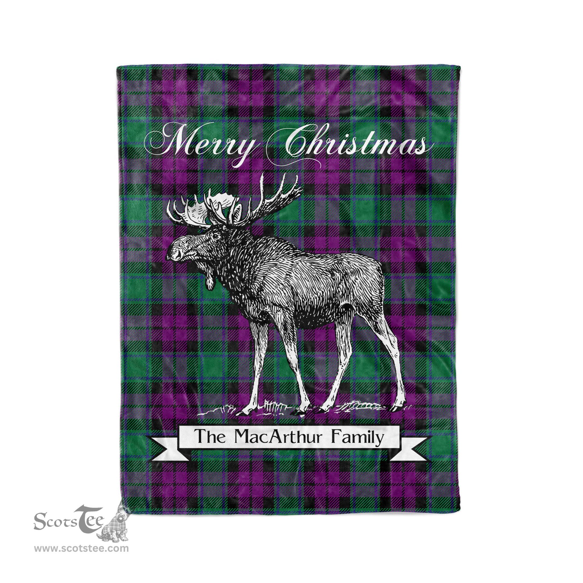 Tartan Blanket With Moose Clan MacArthur Milton Plaid Blanket Tartan Plaid Fleece Blanket, Christmas Blanket, tartan blanket, plaid blanket, red plaid blanket, buffalo plaid blanket, green plaid blanket, plaid fleece blanket, blue plaid blanket, red tartan blanket, tartan plaid blanket, black and white plaid blanket, christmas plaid blanket, orange plaid blanket, tartan plaid throw blanket, pink plaid blanket, brown plaid blanket, buffalo check blanket