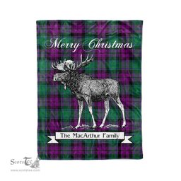 Tartan Blanket With Moose Clan MacArthur Milton Plaid Blanket Tartan Plaid Fleece Blanket, Christmas Blanket, tartan blanket, plaid blanket, red plaid blanket, buffalo plaid blanket, green plaid blanket, plaid fleece blanket, blue plaid blanket, red tartan blanket, tartan plaid blanket, black and white plaid blanket, christmas plaid blanket, orange plaid blanket, tartan plaid throw blanket, pink plaid blanket, brown plaid blanket, buffalo check blanket