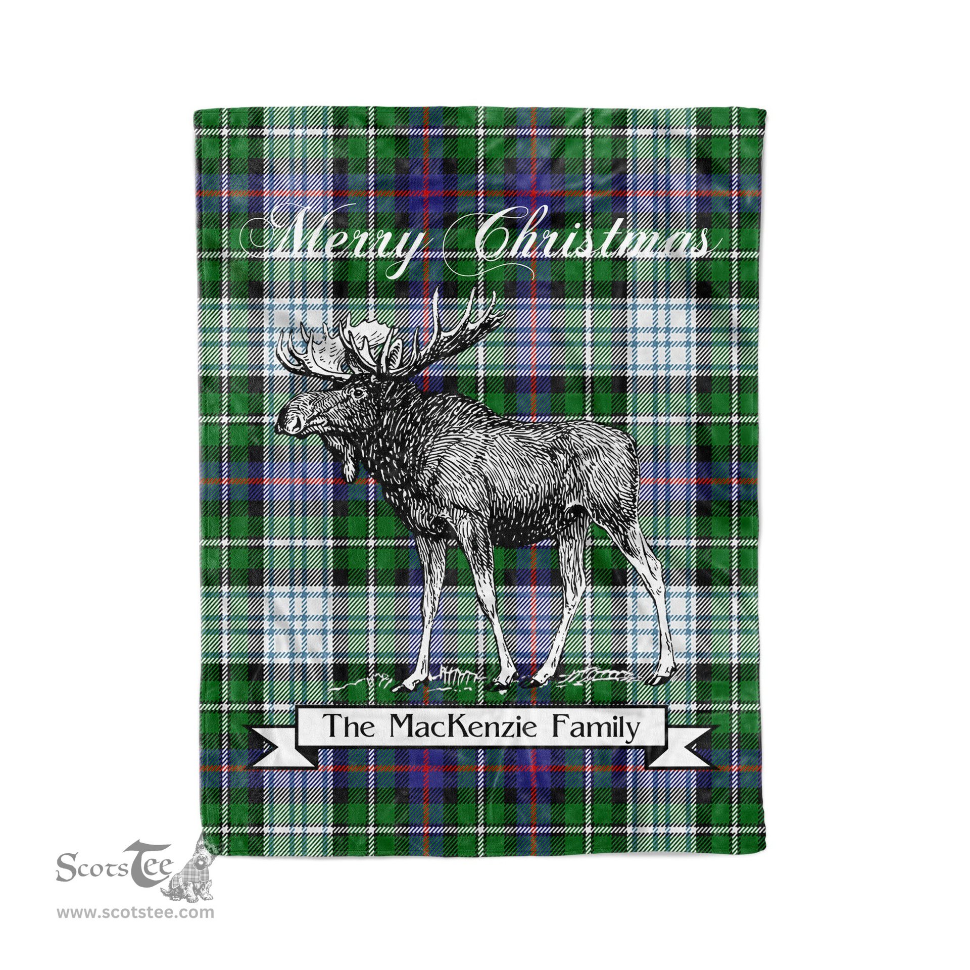 Tartan Blanket With Moose Clan MacKenzie Dress Modern Plaid Blanket Tartan Plaid Fleece Blanket, Christmas Blanket, tartan blanket, plaid blanket, red plaid blanket, buffalo plaid blanket, green plaid blanket, plaid fleece blanket, blue plaid blanket, red tartan blanket, tartan plaid blanket, black and white plaid blanket, christmas plaid blanket, orange plaid blanket, tartan plaid throw blanket, pink plaid blanket, brown plaid blanket, buffalo check blanket