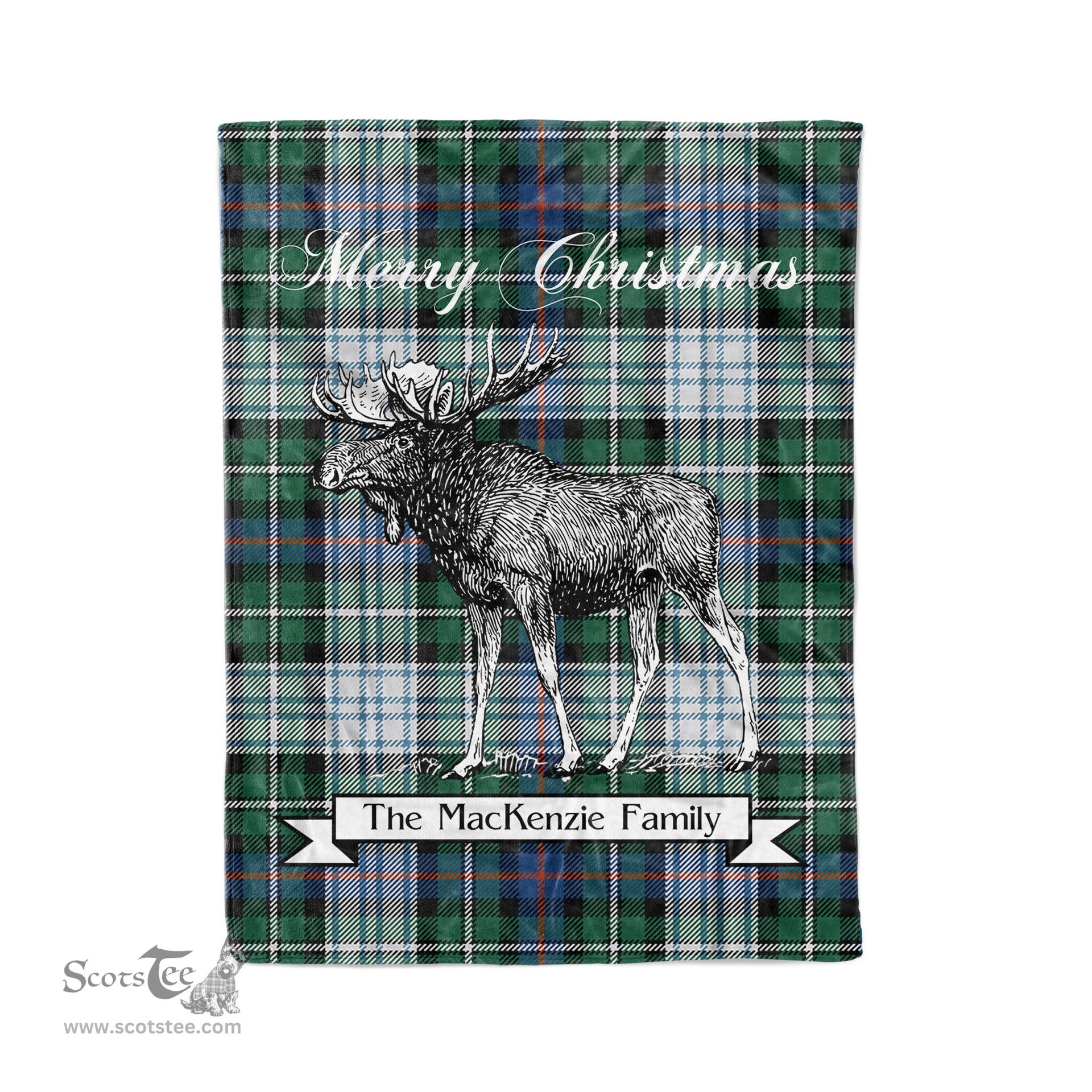 Tartan Blanket With Moose Clan MacKenzie Dress Ancient Plaid Blanket Tartan Plaid Fleece Blanket, Christmas Blanket, tartan blanket, plaid blanket, red plaid blanket, buffalo plaid blanket, green plaid blanket, plaid fleece blanket, blue plaid blanket, red tartan blanket, tartan plaid blanket, black and white plaid blanket, christmas plaid blanket, orange plaid blanket, tartan plaid throw blanket, pink plaid blanket, brown plaid blanket, buffalo check blanket