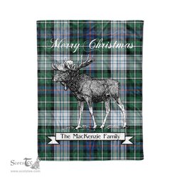 Tartan Blanket With Moose Clan MacKenzie Dress Ancient Plaid Blanket Tartan Plaid Fleece Blanket, Christmas Blanket, tartan blanket, plaid blanket, red plaid blanket, buffalo plaid blanket, green plaid blanket, plaid fleece blanket, blue plaid blanket, red tartan blanket, tartan plaid blanket, black and white plaid blanket, christmas plaid blanket, orange plaid blanket, tartan plaid throw blanket, pink plaid blanket, brown plaid blanket, buffalo check blanket