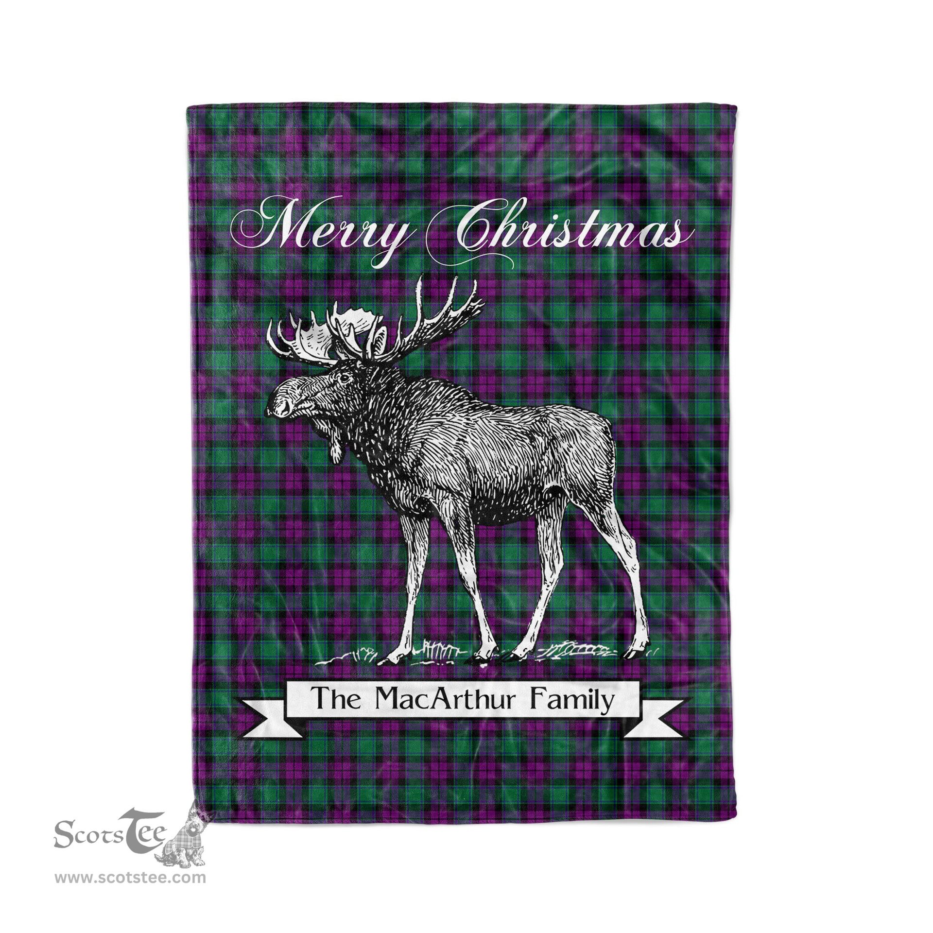 Tartan Blanket With Moose Clan MacArthur of Milton Plaid Blanket Tartan Plaid Fleece Blanket, Christmas Blanket, tartan blanket, plaid blanket, red plaid blanket, buffalo plaid blanket, green plaid blanket, plaid fleece blanket, blue plaid blanket, red tartan blanket, tartan plaid blanket, black and white plaid blanket, christmas plaid blanket, orange plaid blanket, tartan plaid throw blanket, pink plaid blanket, brown plaid blanket, buffalo check blanket