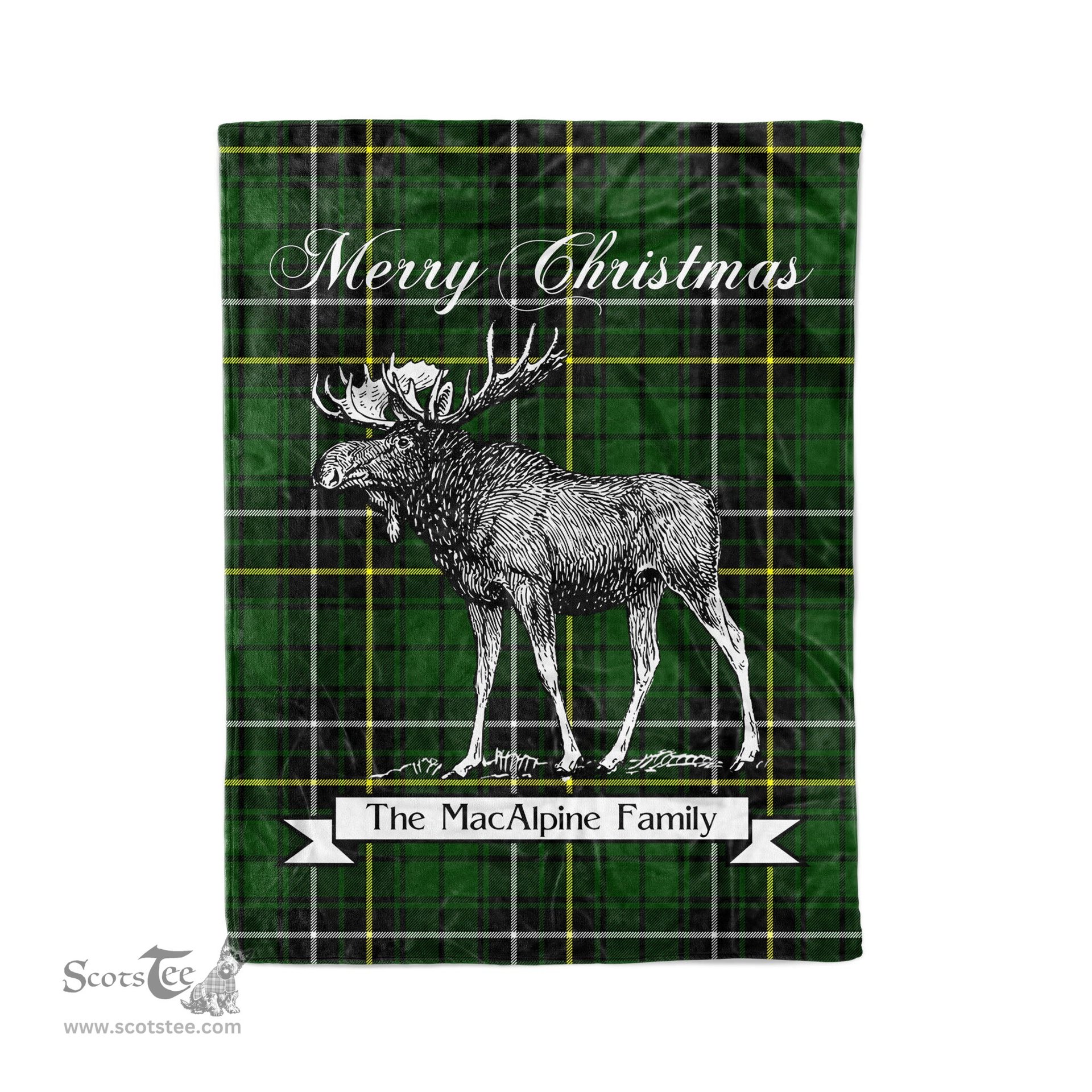 Tartan Blanket With Moose Clan MacAlpine Modern Plaid Blanket Tartan Plaid Fleece Blanket, Christmas Blanket, tartan blanket, plaid blanket, red plaid blanket, buffalo plaid blanket, green plaid blanket, plaid fleece blanket, blue plaid blanket, red tartan blanket, tartan plaid blanket, black and white plaid blanket, christmas plaid blanket, orange plaid blanket, tartan plaid throw blanket, pink plaid blanket, brown plaid blanket, buffalo check blanket