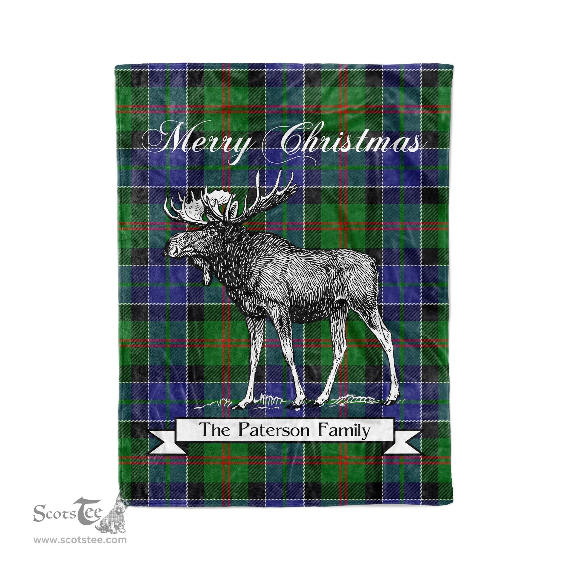 Tartan Blanket With Moose Clan Paterson Plaid Blanket Tartan Plaid Fleece Blanket, Christmas Blanket, tartan blanket, plaid blanket, red plaid blanket, buffalo plaid blanket, green plaid blanket, plaid fleece blanket, blue plaid blanket, red tartan blanket, tartan plaid blanket, black and white plaid blanket, christmas plaid blanket, orange plaid blanket, tartan plaid throw blanket, pink plaid blanket, brown plaid blanket, buffalo check blanket