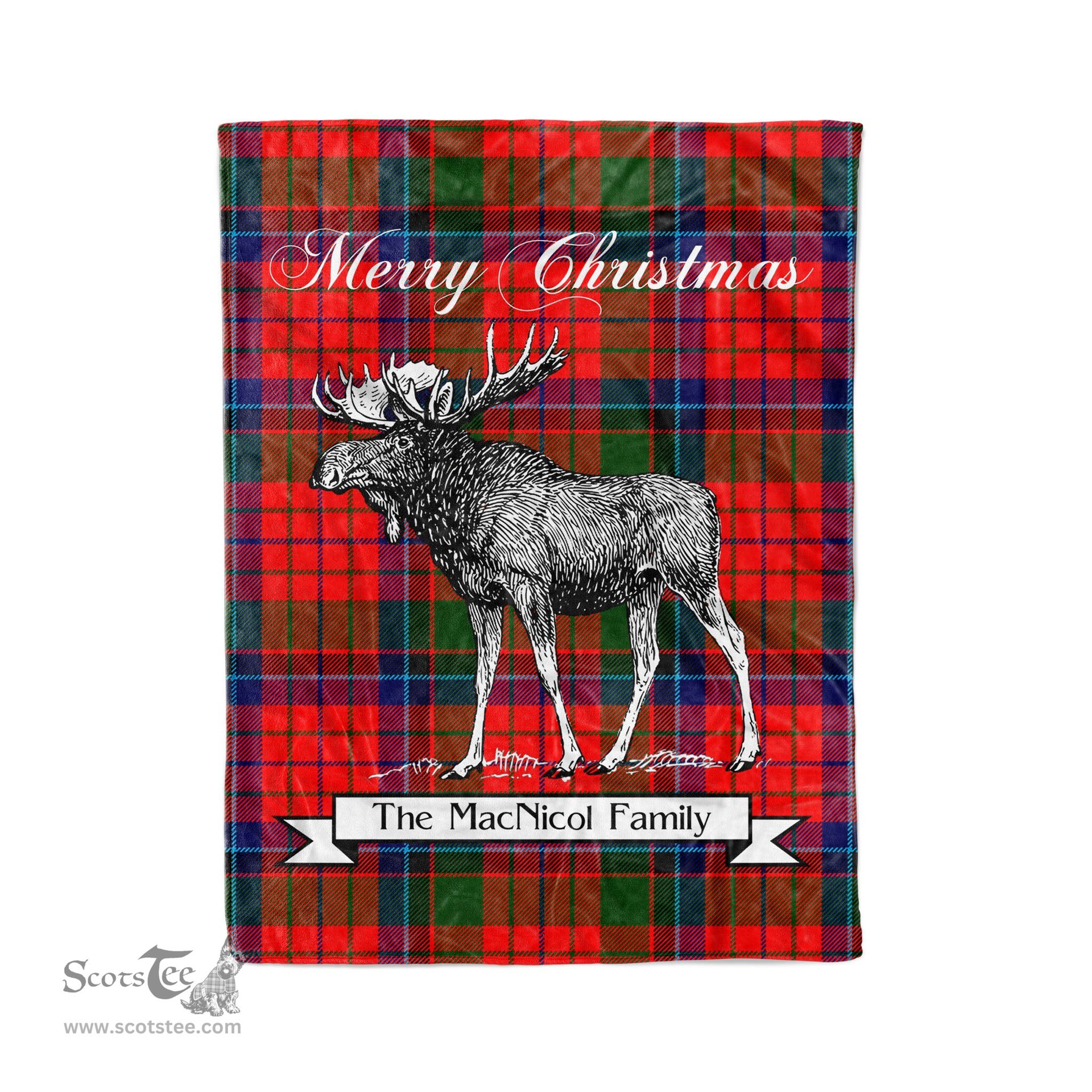 Tartan Blanket With Moose Clan MacNicol Plaid Blanket Tartan Plaid Fleece Blanket, Christmas Blanket, tartan blanket, plaid blanket, red plaid blanket, buffalo plaid blanket, green plaid blanket, plaid fleece blanket, blue plaid blanket, red tartan blanket, tartan plaid blanket, black and white plaid blanket, christmas plaid blanket, orange plaid blanket, tartan plaid throw blanket, pink plaid blanket, brown plaid blanket, buffalo check blanket