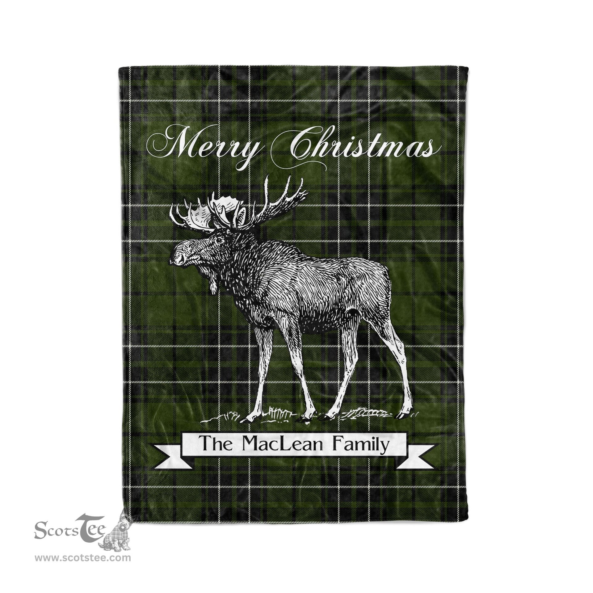 Tartan Blanket With Moose Clan MacLean Hunting Plaid Blanket Tartan Plaid Fleece Blanket, Christmas Blanket, tartan blanket, plaid blanket, red plaid blanket, buffalo plaid blanket, green plaid blanket, plaid fleece blanket, blue plaid blanket, red tartan blanket, tartan plaid blanket, black and white plaid blanket, christmas plaid blanket, orange plaid blanket, tartan plaid throw blanket, pink plaid blanket, brown plaid blanket, buffalo check blanket