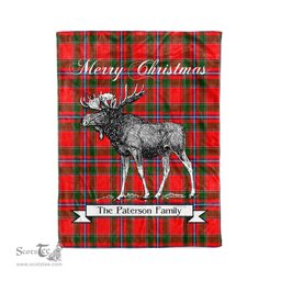 Tartan Blanket With Moose Clan Paterson Red Plaid Blanket Tartan Plaid Fleece Blanket, Christmas Blanket, tartan blanket, plaid blanket, red plaid blanket, buffalo plaid blanket, green plaid blanket, plaid fleece blanket, blue plaid blanket, red tartan blanket, tartan plaid blanket, black and white plaid blanket, christmas plaid blanket, orange plaid blanket, tartan plaid throw blanket, pink plaid blanket, brown plaid blanket, buffalo check blanket
