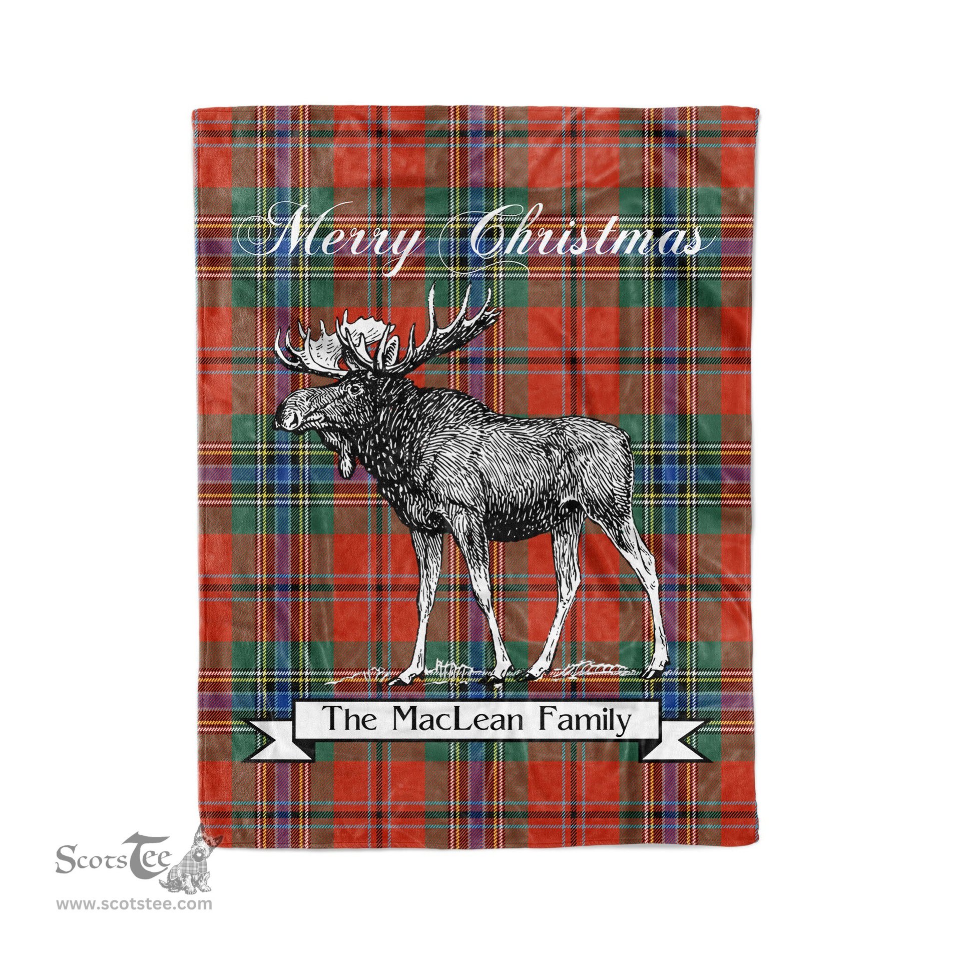 Tartan Blanket With Moose Clan MacLean Of Duart Plaid Blanket Tartan Plaid Fleece Blanket, Christmas Blanket, tartan blanket, plaid blanket, red plaid blanket, buffalo plaid blanket, green plaid blanket, plaid fleece blanket, blue plaid blanket, red tartan blanket, tartan plaid blanket, black and white plaid blanket, christmas plaid blanket, orange plaid blanket, tartan plaid throw blanket, pink plaid blanket, brown plaid blanket, buffalo check blanket