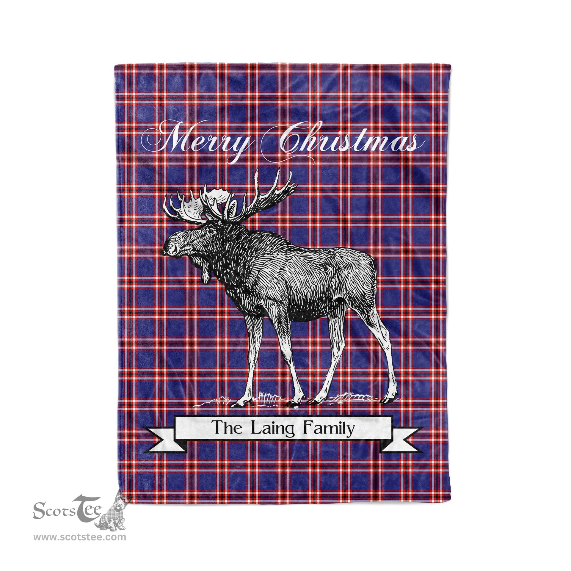 Tartan Blanket With Moose Clan Laing of Archiestown Plaid Blanket Tartan Plaid Fleece Blanket, Christmas Blanket, tartan blanket, plaid blanket, red plaid blanket, buffalo plaid blanket, green plaid blanket, plaid fleece blanket, blue plaid blanket, red tartan blanket, tartan plaid blanket, black and white plaid blanket, christmas plaid blanket, orange plaid blanket, tartan plaid throw blanket, pink plaid blanket, brown plaid blanket, buffalo check blanket