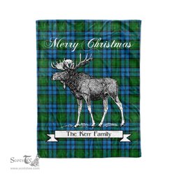 Tartan Blanket With Moose Clan Kerr Hunting Plaid Blanket Tartan Plaid Fleece Blanket, Christmas Blanket, tartan blanket, plaid blanket, red plaid blanket, buffalo plaid blanket, green plaid blanket, plaid fleece blanket, blue plaid blanket, red tartan blanket, tartan plaid blanket, black and white plaid blanket, christmas plaid blanket, orange plaid blanket, tartan plaid throw blanket, pink plaid blanket, brown plaid blanket, buffalo check blanket