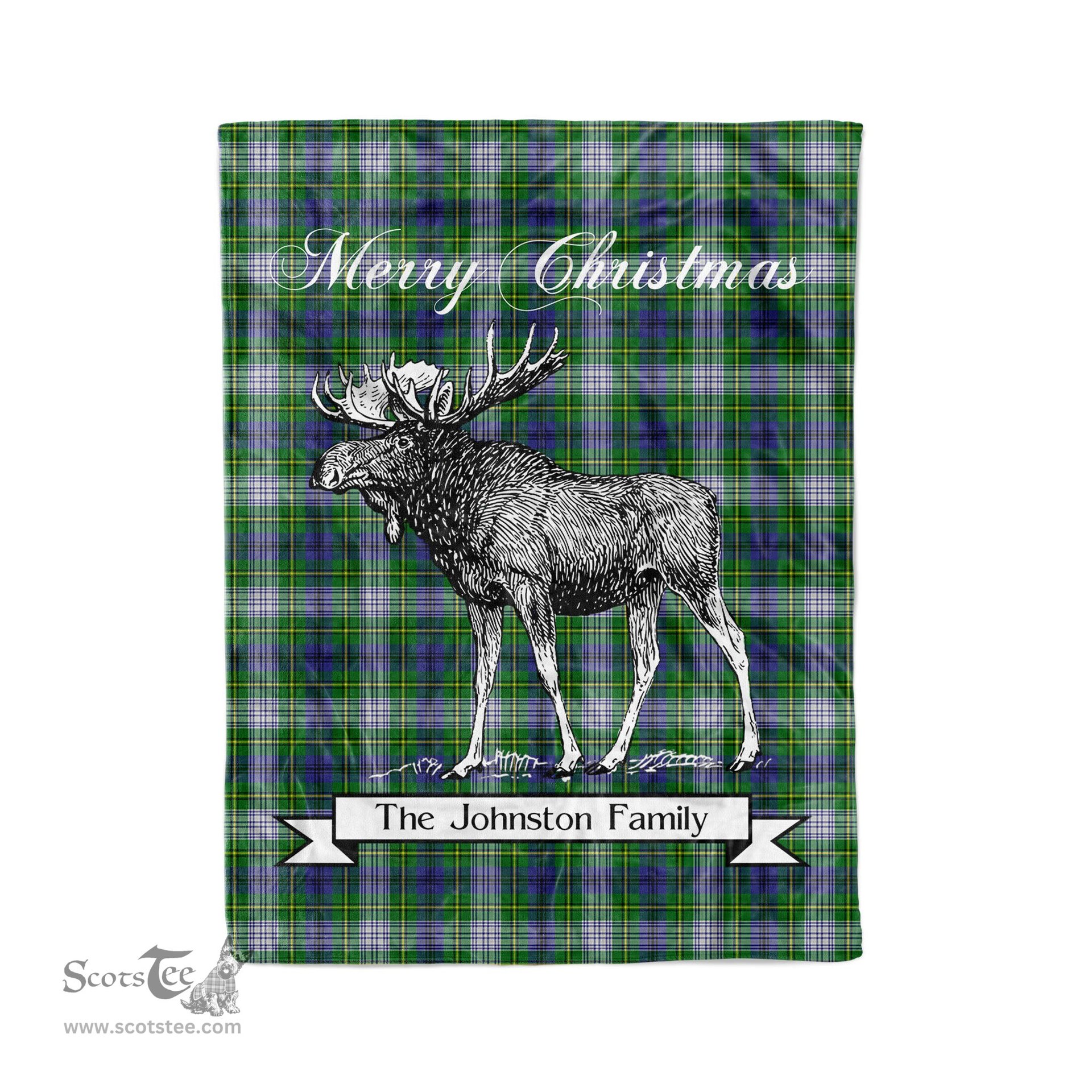 Tartan Blanket With Moose Clan Johnston Dress Plaid Blanket Tartan Plaid Fleece Blanket, Christmas Blanket, tartan blanket, plaid blanket, red plaid blanket, buffalo plaid blanket, green plaid blanket, plaid fleece blanket, blue plaid blanket, red tartan blanket, tartan plaid blanket, black and white plaid blanket, christmas plaid blanket, orange plaid blanket, tartan plaid throw blanket, pink plaid blanket, brown plaid blanket, buffalo check blanket