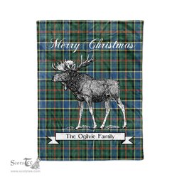 Tartan Blanket With Moose Clan Ogilvie Hunting Ancient Plaid Blanket Tartan Plaid Fleece Blanket, Christmas Blanket, tartan blanket, plaid blanket, red plaid blanket, buffalo plaid blanket, green plaid blanket, plaid fleece blanket, blue plaid blanket, red tartan blanket, tartan plaid blanket, black and white plaid blanket, christmas plaid blanket, orange plaid blanket, tartan plaid throw blanket, pink plaid blanket, brown plaid blanket, buffalo check blanket