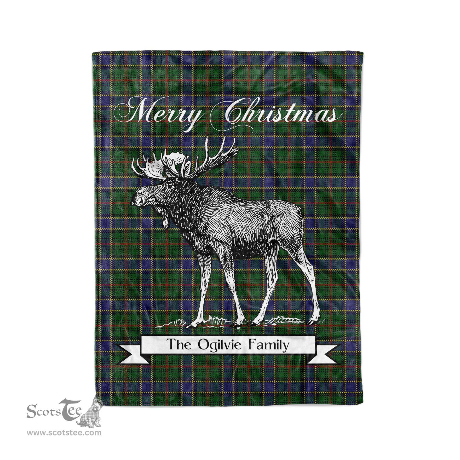 Tartan Blanket With Moose Clan Ogilvie Hunting Plaid Blanket Tartan Plaid Fleece Blanket, Christmas Blanket, tartan blanket, plaid blanket, red plaid blanket, buffalo plaid blanket, green plaid blanket, plaid fleece blanket, blue plaid blanket, red tartan blanket, tartan plaid blanket, black and white plaid blanket, christmas plaid blanket, orange plaid blanket, tartan plaid throw blanket, pink plaid blanket, brown plaid blanket, buffalo check blanket