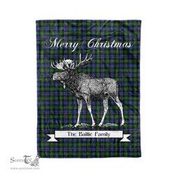 Tartan Blanket With Moose Clan Baillie Hunting Plaid Blanket Tartan Plaid Fleece Blanket, Christmas Blanket, tartan blanket, plaid blanket, red plaid blanket, buffalo plaid blanket, green plaid blanket, plaid fleece blanket, blue plaid blanket, red tartan blanket, tartan plaid blanket, black and white plaid blanket, christmas plaid blanket, orange plaid blanket, tartan plaid throw blanket, pink plaid blanket, brown plaid blanket, buffalo check blanket