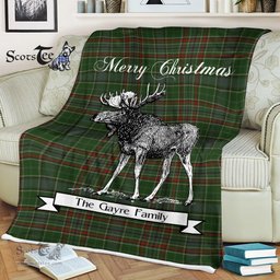 Scotstee Shop - Scotstee Shop Tartan Plaid Fleece Blankets With Moose Clan Gayre Tartan Plaid Christmas Blanket