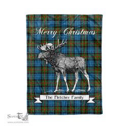Tartan Blanket With Moose Clan Fletcher of Dunan Plaid Blanket Tartan Plaid Fleece Blanket, Christmas Blanket, tartan blanket, plaid blanket, red plaid blanket, buffalo plaid blanket, green plaid blanket, plaid fleece blanket, blue plaid blanket, red tartan blanket, tartan plaid blanket, black and white plaid blanket, christmas plaid blanket, orange plaid blanket, tartan plaid throw blanket, pink plaid blanket, brown plaid blanket, buffalo check blanket