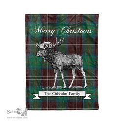 Tartan Blanket With Moose Clan Chisholm Hunting Ancient Plaid Blanket Tartan Plaid Fleece Blanket, Christmas Blanket, tartan blanket, plaid blanket, red plaid blanket, buffalo plaid blanket, green plaid blanket, plaid fleece blanket, blue plaid blanket, red tartan blanket, tartan plaid blanket, black and white plaid blanket, christmas plaid blanket, orange plaid blanket, tartan plaid throw blanket, pink plaid blanket, brown plaid blanket, buffalo check blanket