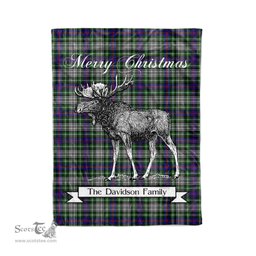 Tartan Blanket With Moose Clan Davidson of Tulloch Dress Plaid Blanket Tartan Plaid Fleece Blanket, Christmas Blanket, tartan blanket, plaid blanket, red plaid blanket, buffalo plaid blanket, green plaid blanket, plaid fleece blanket, blue plaid blanket, red tartan blanket, tartan plaid blanket, black and white plaid blanket, christmas plaid blanket, orange plaid blanket, tartan plaid throw blanket, pink plaid blanket, brown plaid blanket, buffalo check blanket