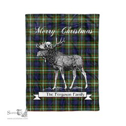 Tartan Blanket With Moose Clan Ferguson Modern Plaid Blanket Tartan Plaid Fleece Blanket, Christmas Blanket, tartan blanket, plaid blanket, red plaid blanket, buffalo plaid blanket, green plaid blanket, plaid fleece blanket, blue plaid blanket, red tartan blanket, tartan plaid blanket, black and white plaid blanket, christmas plaid blanket, orange plaid blanket, tartan plaid throw blanket, pink plaid blanket, brown plaid blanket, buffalo check blanket