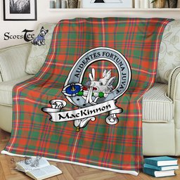 Scotstee Shop - Scotstee Shop Tartan Plaid Fleece Blankets MacKinnon Ancient Clan Badge Tartan Fleece Blanket Scottish