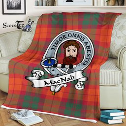 Scotstee Shop - Scotstee Shop Tartan Plaid Fleece Blankets MacNab Ancient Clan Badge Tartan Fleece Blanket Scottish