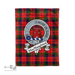 Macnaughton Tartan Blanket Plaid Blanket MacNaughton Clan Badge Tartan Blanket Scottish Plaid Throw Blanket Tartan Plaid Fleece Blanket - Scotstee Shop