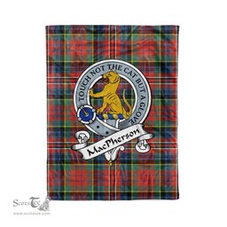 Macpherson Tartan Blanket Plaid Blanket MacPherson Ancient Clan Badge Tartan Blanket Scottish Plaid Throw Blanket Tartan Plaid Fleece Blanket - Scotstee Shop