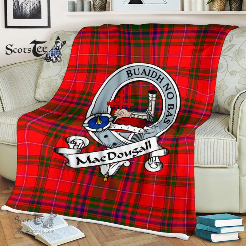 Macdougall Tartan Blanket Plaid Blanket MacDougall Modern Clan Badge Tartan Blanket Scottish Plaid Throw Blanket Tartan Plaid Fleece Blanket - Scotstee Shop