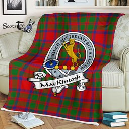 Scotstee Shop - Scotstee Shop Tartan Plaid Fleece Blankets MacKintosh Modern Clan Badge Tartan Fleece Blanket Scottish