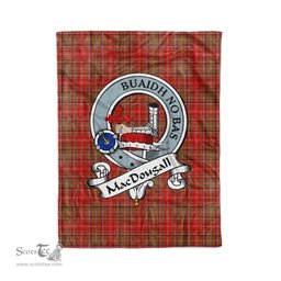 Macdougall Tartan Blanket Plaid Blanket MacDougall Clan Badge Tartan Blanket Scottish Plaid Throw Blanket Tartan Plaid Fleece Blanket - Scotstee Shop